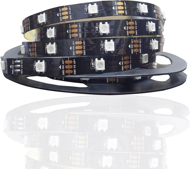WS2812B 5 Meter Addressable RGB LED Strip – 30 LED – IP20 - 1