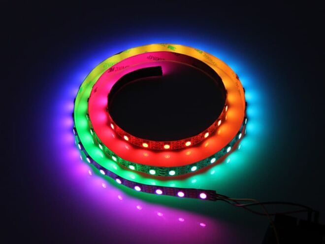 WS2812B Adreslenebilir RGB Şerit Led- 60 led - IP20 - (5m - 300 Led) - 1