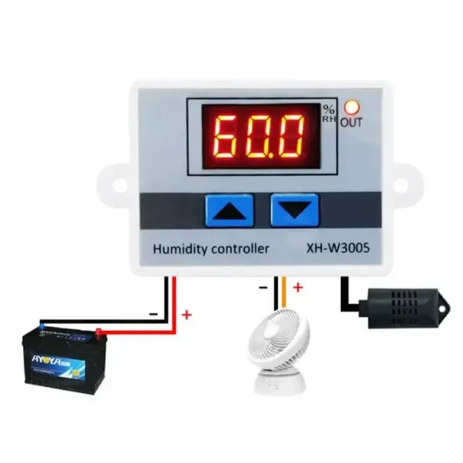 XH-W3005 AC 220V Digital Humidity Controller (Hygrostat) - 3