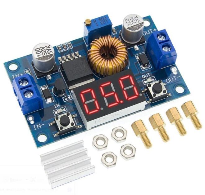 XL4015 Dijital Ekranlı DC-DC Ayarlanabilir Gerilim Düşürücü - Voltmetre - 3