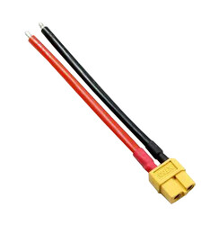 XT60 Dişi Konektör - 10 cm Silikon Kablo 