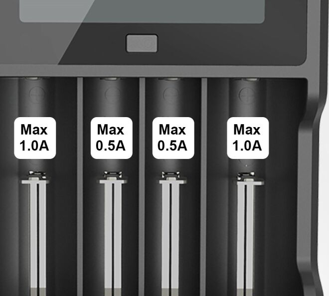 Xtar VC4 Portable LCD Screen Li-ion Ni-Mh Ni-Cd 4-Slot Battery Charger - 6