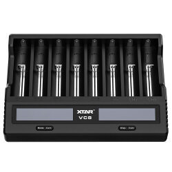 Xtar VC8 Portable Multi Li-ion 8-Slot Battery Charger - Xtar