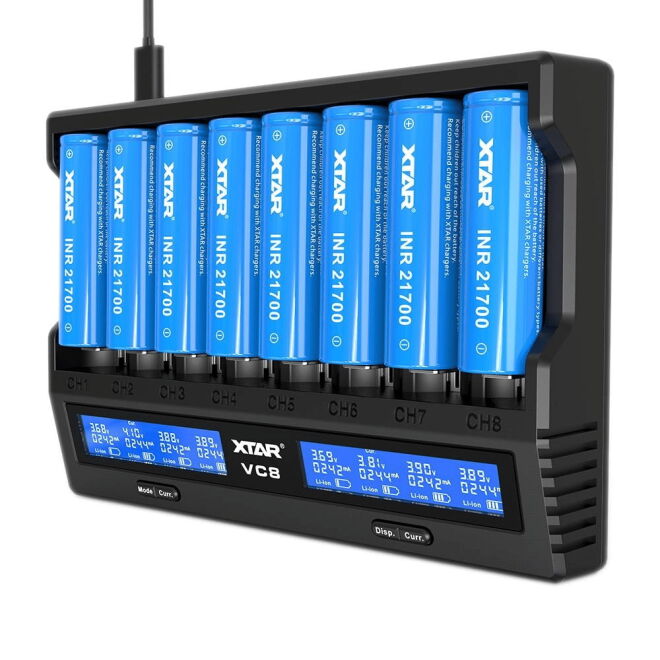 Xtar VC8 Portable Multi Li-ion 8-Slot Battery Charger - 3