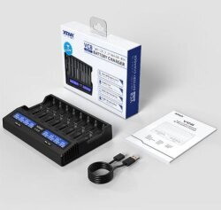 Xtar VC8 Portable Multi Li-ion 8-Slot Battery Charger - 6