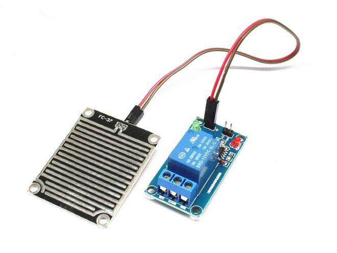 Yağmur Damlası Algılama Sensör Modülü (5V Röle Modülü ile Birlikte) - 1