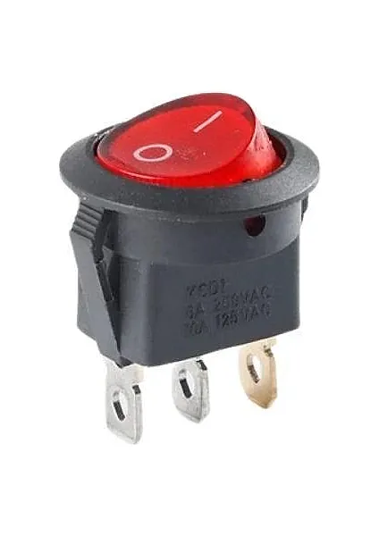 Yuvarlak Mini Işıklı Anahtar 220V 3P - 1