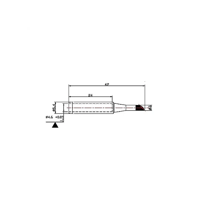 ZD-8922 Flat Soldering Iron Tip 3mm - 2