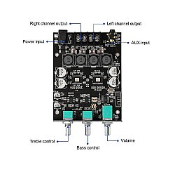 ZK-1002T 2x100W Bluetooth 5.0 Amfi Modülü - 2